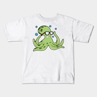 Octopus with Glasses Kids T-Shirt